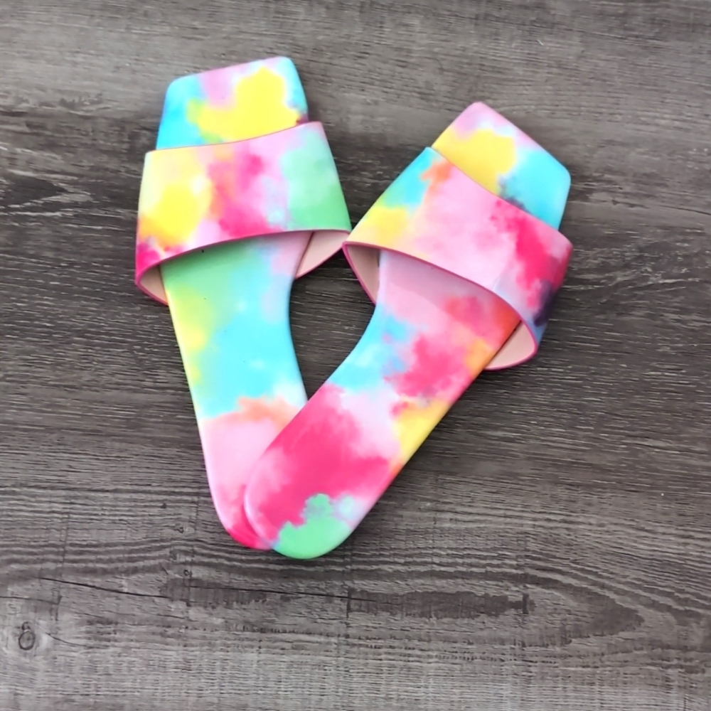 Multi Colored Flat Sandals
